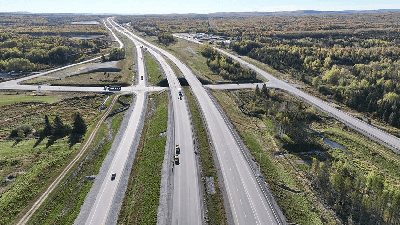 Projet Route 185 - Défrichage et préparation forestière pour réaménagement au Québec